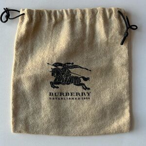 Burberry Tan Drawstring Dust Bag Pouch For Wallet